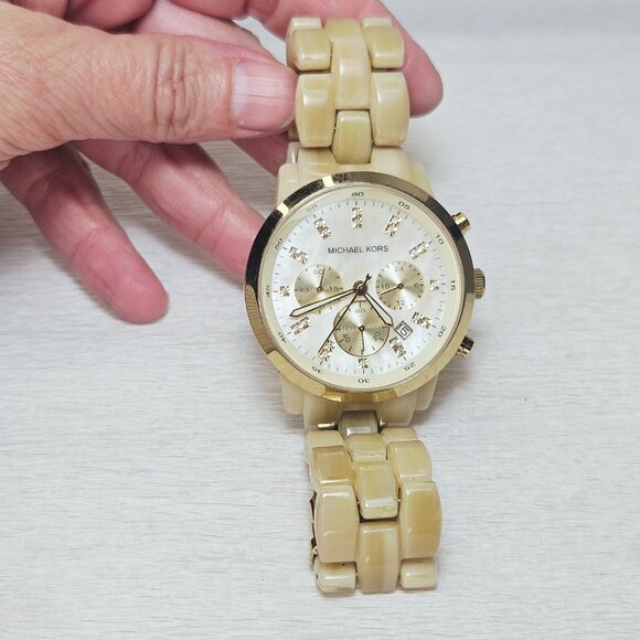 MICHAEL KORS Ladies Chronograph Women's Watch NEW BATTERY MK5217 - Picture 4 of 14